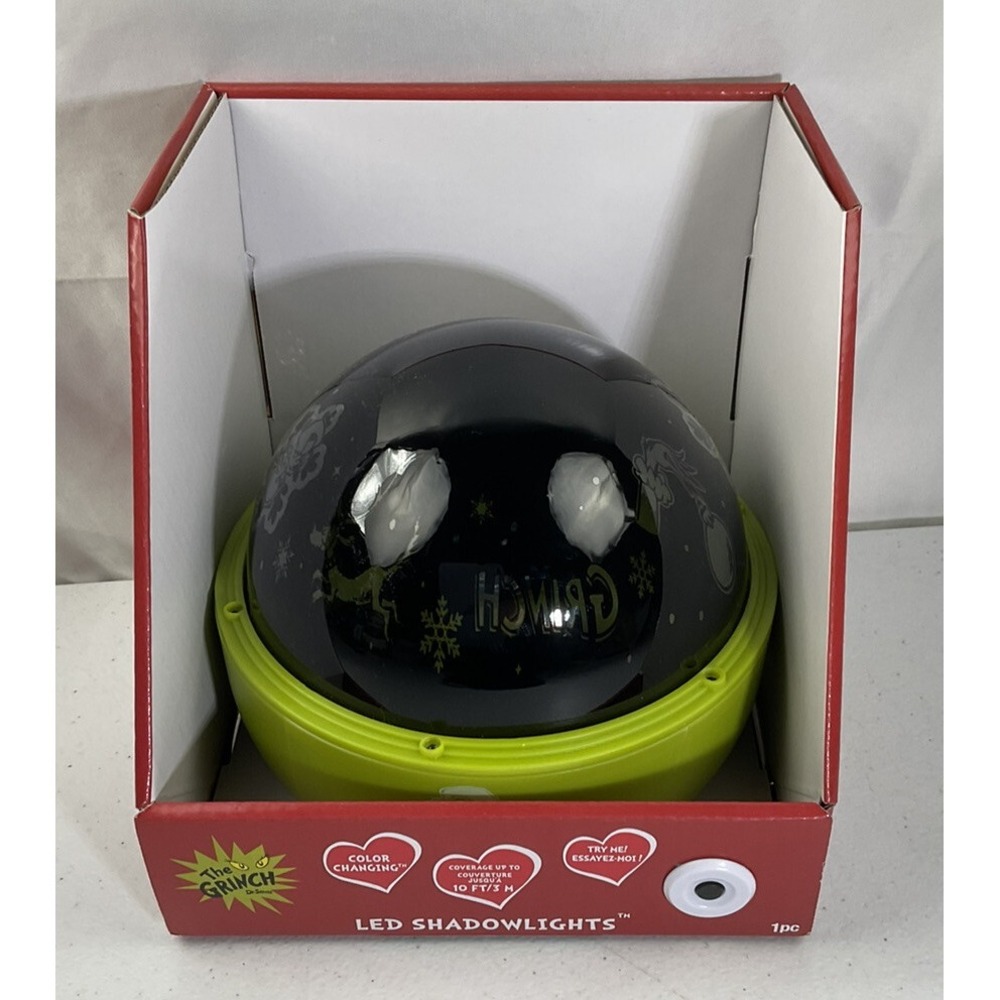 Dr Seuss The Grinch LED Shadowlights Color Changing Rotating Projector Gemmy